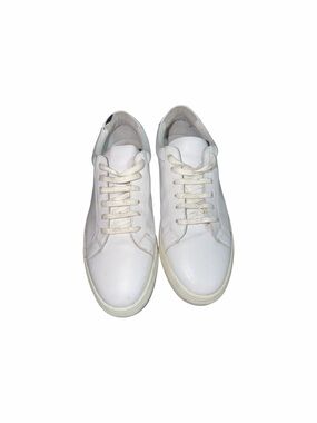 Italic Men’s White Leather Sneakers 13 Flaw Right Heel Fair Condition